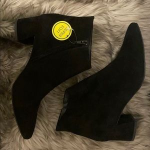 Paul Greene Bridget Suede Bootie Black